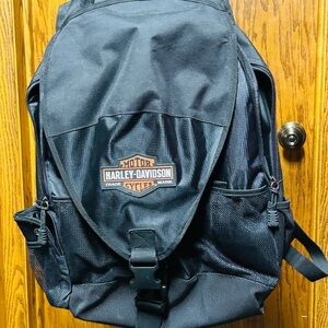 Harley-Davidson Black and Orange Men's Backpack